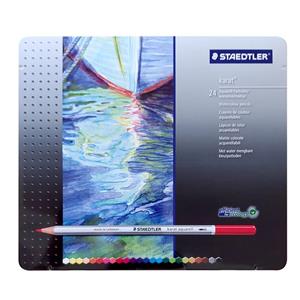 مداد آبرنگی 24 رنگ استدلر مدل Karat Aquarell