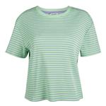 تی شرت آستین کوتاه زنانه جین وست مدل راه‌راه کد 1551270 رنگ سبز