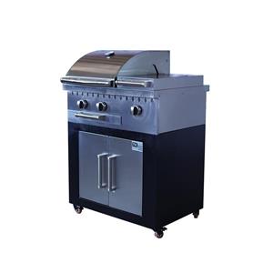 باربیکیو ۷۵سانت شعله دار بالا استیل کابین نما استیل – مدل BSN75