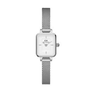 ساعت دنیل ولینگتون زنانه مستطیلی ظریف سیلور صفحه سفید DW-5519-L