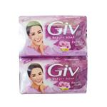 صابون جیو Giv مدل Exotic Glow حاوی روغن گل ارکیده و هسته انگور بسته 4 عددی