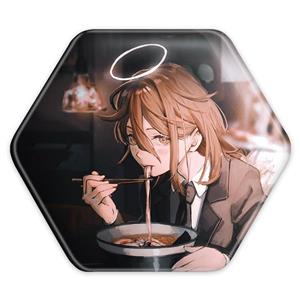 پیکسل شش ضلعی فرشته انیمه مرد اره ای Chainsaw Man