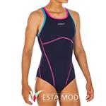 مایو دخترانه نابایجی یک تکه ساده رنگ سرمه ای|Nabaiji Girl’s One Piece Swimsuit in Blue