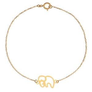 پابند طلا 18 عیار زنانه الن نار مدل طرح فیل ELN2143 