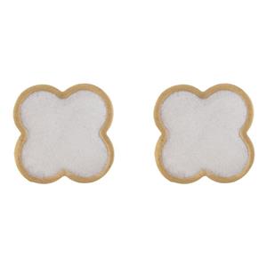گوشواره طلا 18 عیار زنانه تاج مدل G542W Taj G542W Gold Earrings For Women