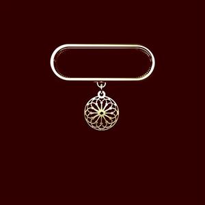 آویز ساعت طلا 18 عیار زنانه مدوپد مدل هندسی کد SF1-1780