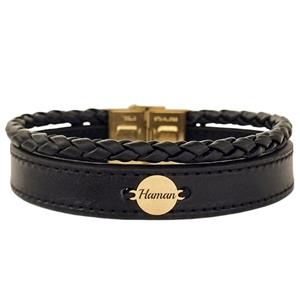 دستبند طلا 18 عیار مردانه لیردا مدل اسم هامان 829 