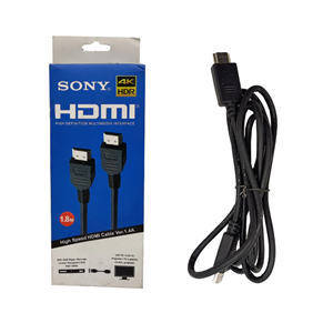 کابل HDMI سونی 4K مدل HDR V.104a طول 1.8 متر 