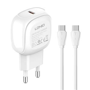 آداپتور شارژر 27 وات الدینیو مدل A1206C به همراه کابل تبدیل USB-C 