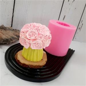 قالب شمع مدل دسته گل رز -