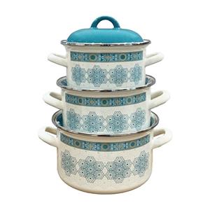 سرویس قابلمه 6 پارچه مدل لعابی کد 8652