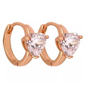 گوشواره زنانه ژوپینگ مدل نگین قلبی کد TE-181