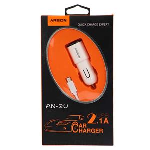شارژر فندکی فست شارژ Arson 2Port 2.4A AN-X44 + کابل آیفونی