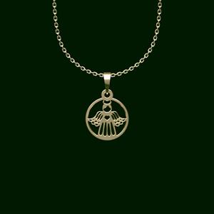 گردنبند طلا 18 عیار زنانه مدوپد مدل فرشته کد V2-1-1180