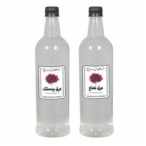 عرق نعناع و بیدمشک ارغوان سرخ - 1 لیتر بسته 2 عددی