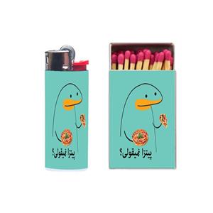 فندک مدل میقولی کد 2450 به همراه کبریت