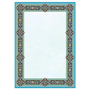 کاغذ تذهیب A4 خانه تذهیب طرح گل‌فرنگ و ابروباد کد 4022 بسته 20عددی