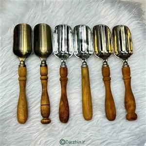 قاشق آجیل خوری مدل دسته چوبی کد 06