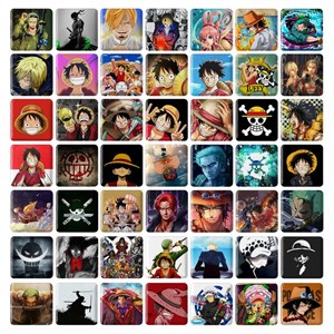 پیکسل طرح انیمه وان پیس One Piece مدل مربعی کد 83 مجموعه 49 عددی