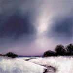 تابلو نقاشی رنگ و روغن طرح منظره برفی