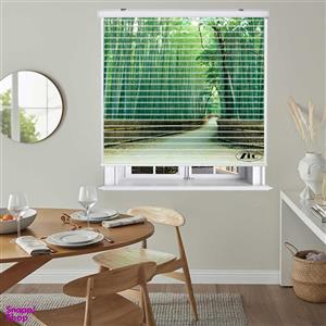 پرده زبرا زیو مدل سیلوئت کد L-5083 سایز 150x150 سانتی متر