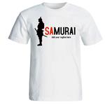 تی شرت آستین کوتاه مردانه مدل سامورایی کد J371 رنگ سفید