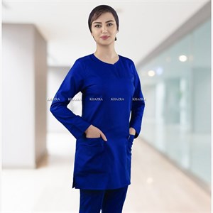 ست روپوش و شلوار اتاق عمل زنانه خضرا مدل اسکراب کد 38035