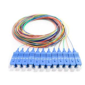 پیگتیل فیبر نوری مدل رنگی کد SC-UPC-SM 2M بسته 60 عددی