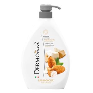 شامپو بدن درمومد پمپی با رایحه کراتین و بادام حجم 1000 میلی لیتر DERMOmed Dermomed Shower Gel With Karite And Almond 1000ml 