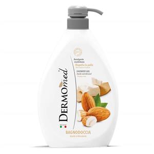 شامپو بدن درمومد پمپی با رایحه کراتین و بادام حجم 1000 میلی لیتر DERMOmed Dermomed Shower Gel With Karite And Almond 1000ml 