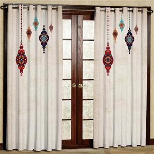 پرده مدل آویز فانوس هازان پانچی کد 1065 سایز 140x200 سانتی متر