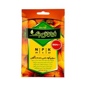 سوپر کود غنی شده با آهن فرمول یک کودینو مدل npk 20 6 22 وزن 50 گرم