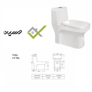 توالت فرنگی مروارید مدل ولگا 