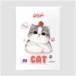 دفتر نقاشی حس آمیزی طرح گربه مدل شروین کد cat