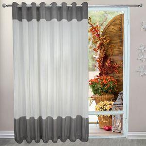 پرده تیکو دکو مدل کتان هرینگ دورنگ ژوردار سایز 300x275 سانتی متر