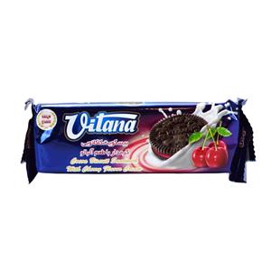 بیسکویت کاکائویی ویتانا کرمدار با طعم آلبالو 85 گرم