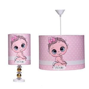 لوستر و آباژور رومیزی اتاق کودک مدل دختر نوزاد