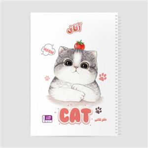 دفتر نقاشی حس آمیزی طرح گربه مدل آفاق کد cat