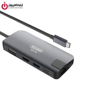 هاب مبدل Type-C چند منظوره یونیتک مدل Y-DK09016 Unitek Y-DK09016USB 3.1 Type-C Multi-Port Hub with Power Delivery