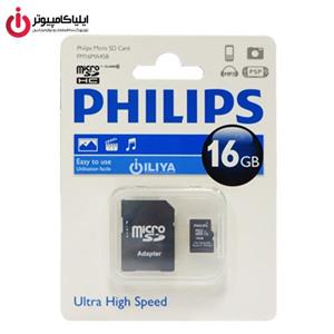 مموری کارت Micro SD فیلیپس کلاس 10 مدل FM16MA45B ظرفیت 16 گیگا‌بایت   Philips FM16MA45B Class10 Micro SD Memory Card 16GB
