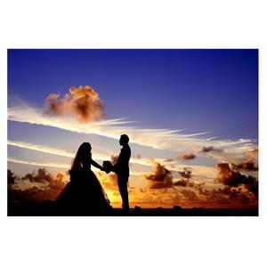 تابلو شاسی طرح عروس و داماد کد 0274