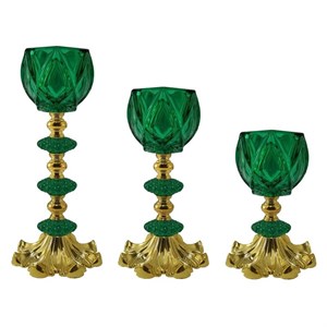 شمعدان مدل الماسی کد 001 بسته 3 عددی