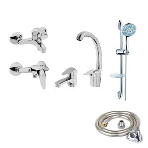 ست شیرآلات صنعت گستر الماس مدل نسترن مجموعه 6 عددی