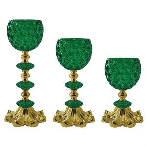 شمعدان مدل مروارید کد 001 بسته 3 عددی