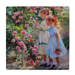 کاشی کارنیلا طرح دخترها مدل لوحی کد klh1750