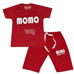 ست تی شرت و شلوارک پسرانه مدل momo رنگ قرمز