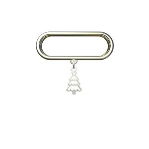 آویز ساعت طلا 18 عیار زنانه مدوپد مدل درخت کریسمس کد SI1-1050