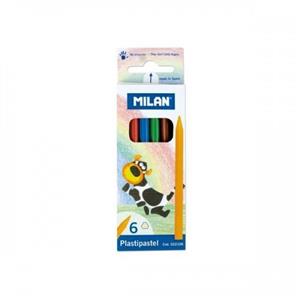پاستل روغنی 6 رنگ میلان مدل پلاستی پاستل Milan Plastipastel Crayon - Pack Of 6