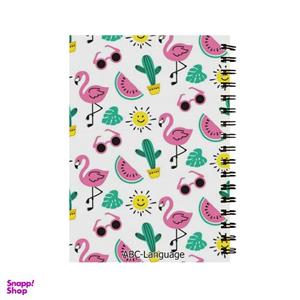 دفتر زبان طرح کاکتوس و فلامینگو کد D-3006