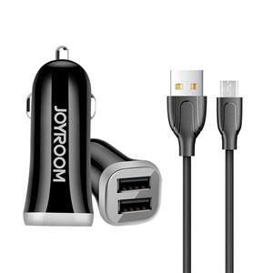 شارژر فندکی Joyroom C-M216 3.1A 2USB Car Charger + Micro Cable